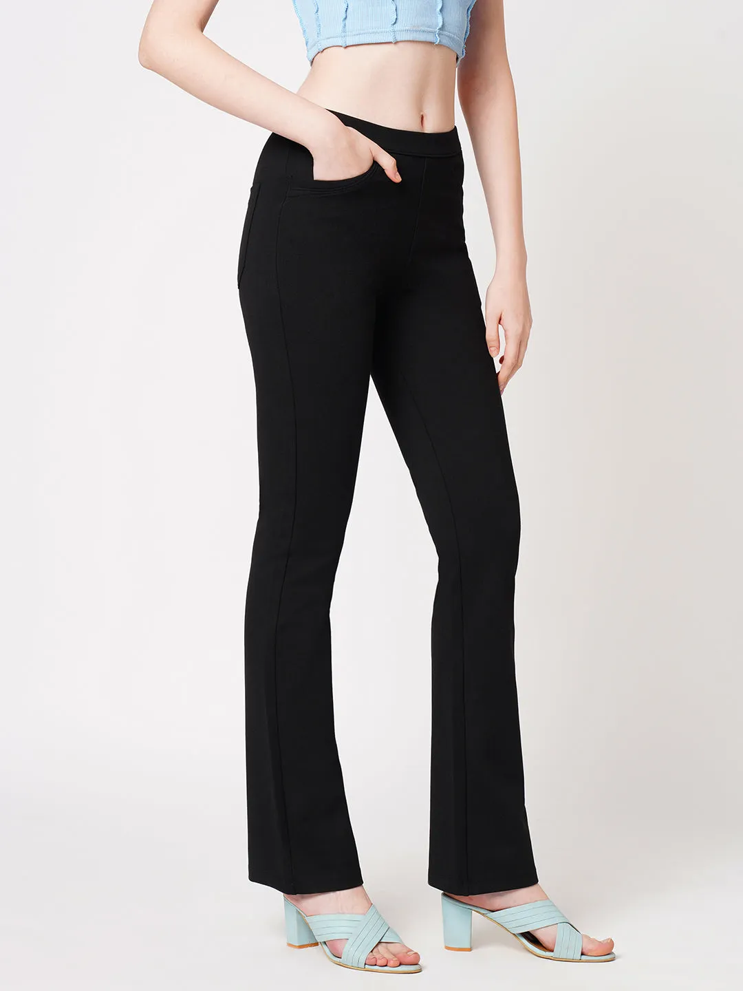 Women High-Rise Straight Treggings