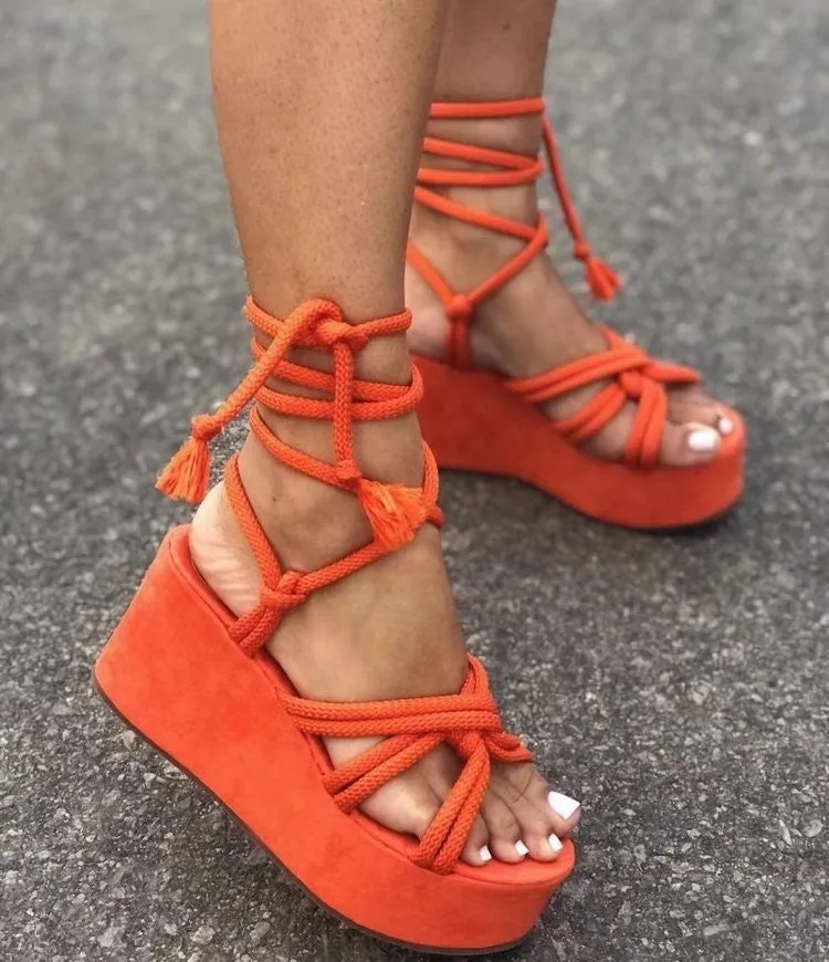 Women strappy peep toe slingback summer outdoor platform sandals