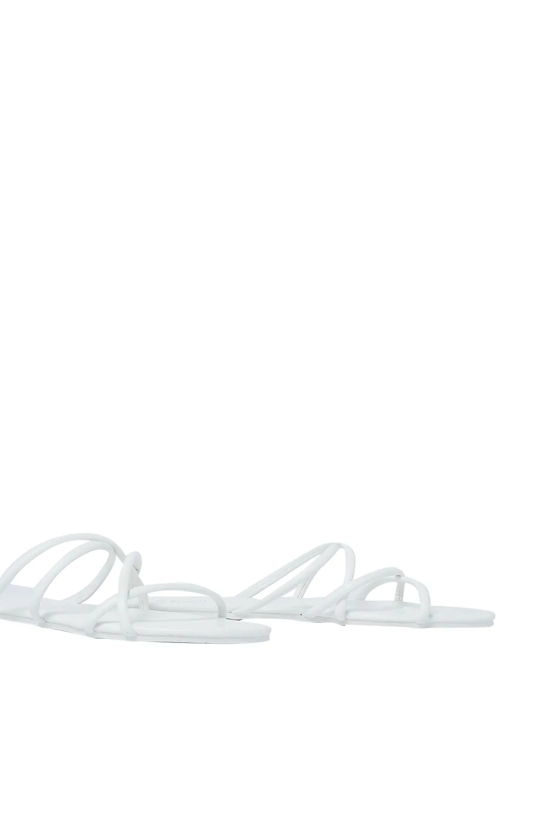 Women White Strappy Mule