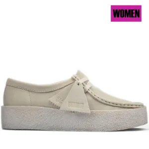 Women's Clarks Wallabee Cup - White Nubuck