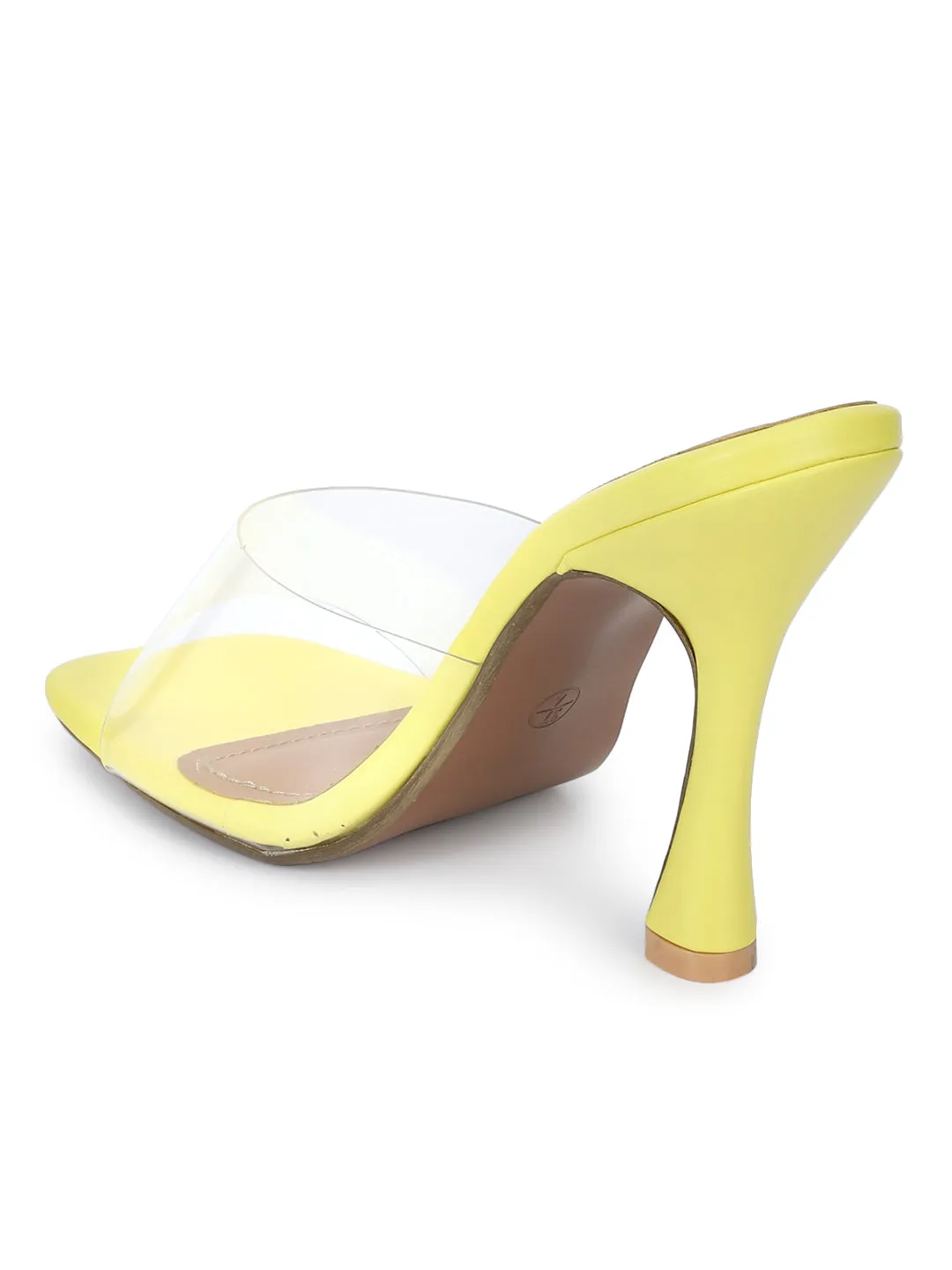 Yellow PU Stiletto Mules (TC-ST-1348-YELPU)