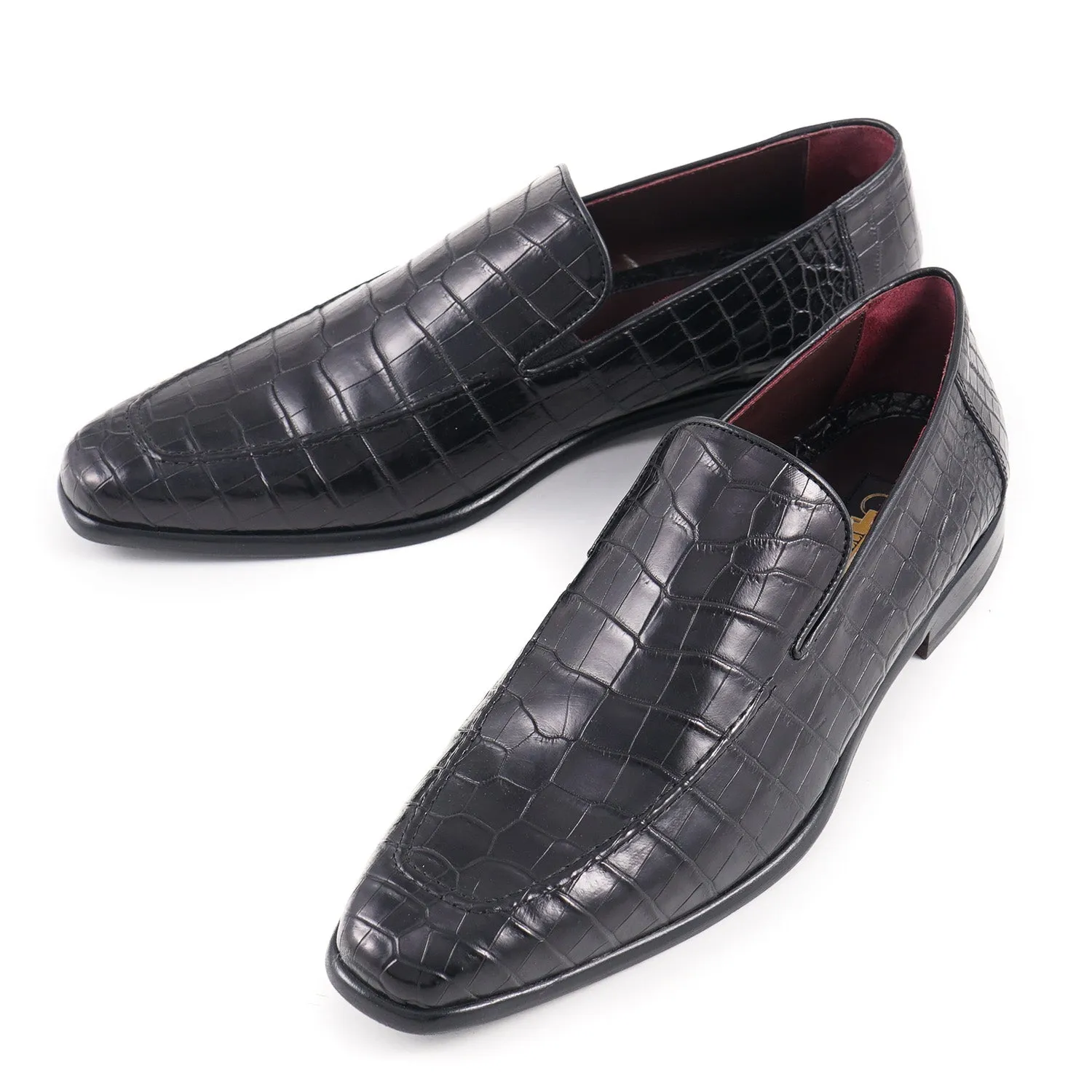 Zilli Black Full Crocodile Loafers